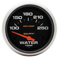 Large photo of Pro Comp 2 5/8 Water Temp Gauge, 100-250 F, Electric, Pegasus Part No. AM5437