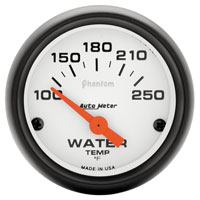 Click for a larger picture of Auto Meter 2" Phantom Water Temp Gauge, 100-250F Electric