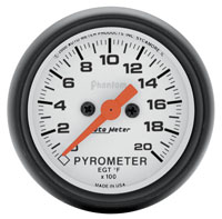 Click for a larger picture of Auto Meter 2" Phantom EGT Gauge w/Thermocouple, 2000F