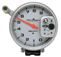 Click for a larger picture of Ultra Lite 5" Electric Tach, 9K w/ Shift Light & Memory