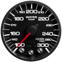 Click for a larger picture of Spek Pro 2 1/16" Water Temp Gauge, 300F, with Memory