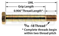 Click for a larger picture of AN9 Airframe Bolt, 9/16-18 Thread