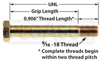 Large photo of AN9 Airframe Bolt, 9/16-18 Thread, Pegasus Part No. AN9-Size