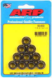 Click for a larger picture of ARP 7/16-20 12 Point Nuts, 1/2 Wrenching, Black Oxide, 10-Pk