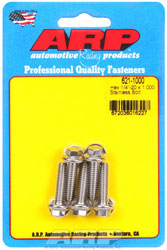 Click for a larger picture of ARP 1/4-20 x 1.000 Stainless Steel Bolt, Hex Head, 5-Pack