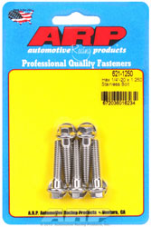 Click for a larger picture of ARP 1/4-20 x 1.250 Stainless Steel Bolt, Hex Head, 5-Pack