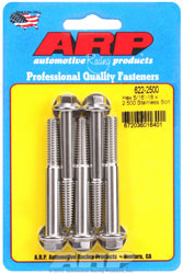 Click for a larger picture of ARP 5/16-18 x 2.500 Stainless Steel Bolt, Hex Head, 5-pk