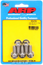 Click for a larger picture of ARP 3/8-16 x 0.750 Stainless Steel Bolt, 3/8" Hex Head, 5-pk