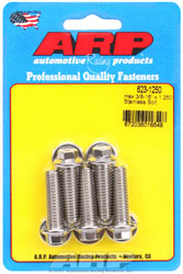 Click for a larger picture of ARP 3/8-16 x 1.250 Stainless Steel Bolt, 3/8" Hex Head, 5-pk