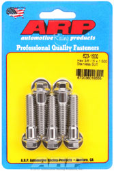 Click for a larger picture of ARP 3/8-16 x 1.500 Stainless Steel Bolt, 3/8" Hex Head, 5-pk