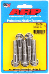 Click for a larger picture of ARP 3/8-16 x 1.750 Stainless Steel Bolt, 3/8" Hex Head, 5-pk