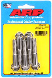Click for a larger picture of ARP 3/8-16 x 2.000 Stainless Steel Bolt, 3/8" Hex Head, 5-pk