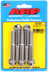 Click for a larger picture of ARP 3/8-16 x 2.500 Stainless Steel Bolt, 3/8" Hex Head, 5-pk