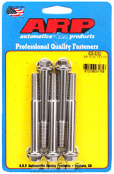 Click for a larger picture of ARP 3/8-16 x 3.250 Stainless Steel Bolt, 7/16" Hex, 5-pk