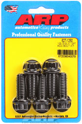 Click for a larger picture of ARP 1/2-13 x 1.250 Black Oxide Bolt, 12-Point Head, 5-Pack