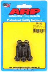 Click for a larger picture of ARP 1/4-20 x 1.000 Black Oxide Bolt, Hex Head, 5-Pack