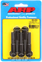 Click for a larger picture of ARP 3/8-16 x 2.000 Black Oxide Bolt, 3/8" Hex Head, 5-Pack