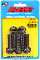 Click for a larger picture of ARP 7/16-14 x 1.500 Black Oxide Bolt, 7/16" Hex Head, 5-pk