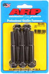 Click for a larger picture of ARP 3/8-16 x 2.500 Black Oxide Bolt, 7/16" Hex Head, 5-pk