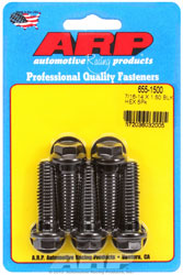Click for a larger picture of ARP 7/16-14 x 1.500 Black Oxide Bolt, 1/2" Hex Head, 5-pack