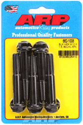 Click for a larger picture of ARP M10 x 1.50 x 60 Hex Head Black Oxide Bolt, 5-Pack