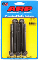 Click for a larger picture of ARP M10 x 1.25 x 90 Hex Head Black Oxide Bolt, 5-Pack