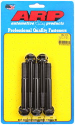 Click for a larger picture of ARP M12 x 1.50 x 90 Hex Head Black Oxide Bolt, 5-Pack