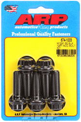 Click for a larger picture of ARP M12 x 1.50 x 35 12-Point Head Black Oxide Bolt, 5-Pack