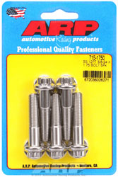 Click for a larger picture of ARP 3/8-24 x 1.750 Stainless Steel Bolt, 7/16" 12-pt, 5-pk