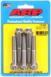 Click for a larger picture of ARP 3/8-24 x 2.250 Stainless Steel Bolt, 7/16" 12-pt, 5-pk