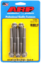 Click for a larger picture of ARP 3/8-24 x 3.000 Stainless Steel Bolt, 7/16" 12-pt, 5-pk