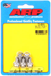 Click for a larger picture of ARP 1/4-28 x .515 Stainless Steel Bolt, Hex Head, 5-pk