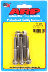 Click for a larger picture of ARP 1/4-28 x 2.000 Stainless Steel Bolt, Hex Head, 5-pk