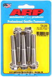 Click for a larger picture of ARP 3/8-24 x 2.250 Stainless Steel Bolt, 7/16" Hex, 5-pk