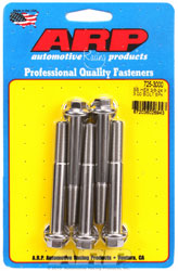 Click for a larger picture of ARP 3/8-24 x 3.000 Stainless Steel Bolt, 7/16" Hex, 5-pk