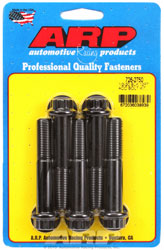 Click for a larger picture of ARP 1/2-20 x 2.750 Black Oxide Bolt, 12-Point Head, 5-Pack