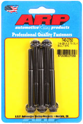Click for a larger picture of ARP 1/4-28 x 2.750 Black Oxide Bolt, 12-Point Head, 5-pk