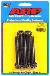 Click for a larger picture of ARP 3/8-24 x 2.750 Black Oxide Bolt, 7/16" 12 Pt Head, 5-pk