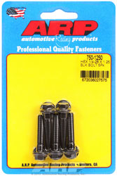 Click for a larger picture of ARP 1/4-28 x 1.250 Black Oxide Bolt, Hex Head, 5-pk