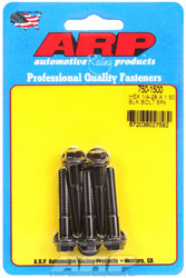 Click for a larger picture of ARP 1/4-28 x 1.500 Black Oxide Bolt, Hex Head, 5-pk