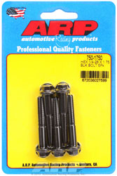 Click for a larger picture of ARP 1/4-28 x 1.750 Black Oxide Bolt, Hex Head, 5-pk