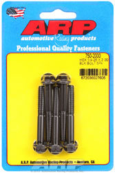 Click for a larger picture of ARP 1/4-28 x 2.000 Black Oxide Bolt, Hex Head, 5-pk