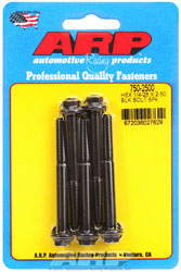 Click for a larger picture of ARP 1/4-28 x 2.500 Black Oxide Bolt, Hex Head, 5-pk