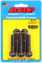 Click for a larger picture of ARP 3/8-24 x 1.750 Black Oxide Bolt, 3/8" Hex Head, 5-pk