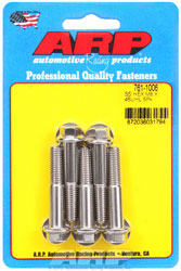 Click for a larger picture of ARP M8 x 1.25 x 45 Hex Head Stainless Steel Bolt, 5 Pack