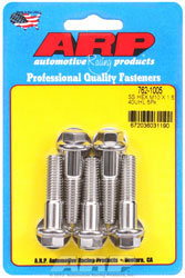Click for a larger picture of ARP M10 x 1.50 x 40 Hex Head Stainless Steel Bolt, 5-Pack