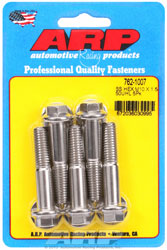 Click for a larger picture of ARP M10 x 1.50 x 50 Hex Head Stainless Steel Bolt, 5-Pack