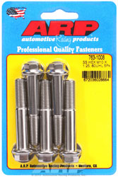 Click for a larger picture of ARP M10 x 1.25 x 60 Hex Head Stainless Steel Bolt, 5-Pack