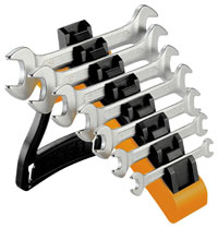 Click for a larger picture of Beta 55/SP7 Set of 7 Double Open End Wrenches w/Rack, mm