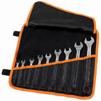Click for a larger picture of Beta 42MP/B9N Set of 9 Chrome Combo Wrenches in Wallet, mm
